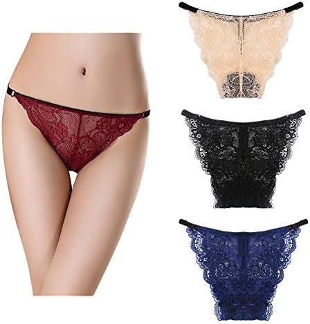 LHZY Women Lace Panties Sexy Bikini Knicker Underwear Pack of 4