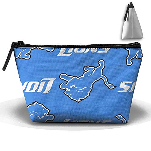 Blue Lion Printing Personality Portable Women Trapezoid Travel Bag Cosmetic Bag Receive Bag