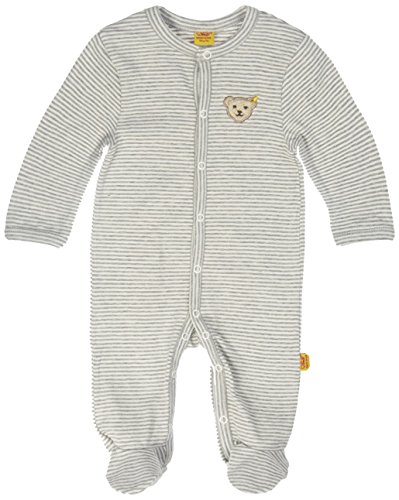 Steiff Baby Boys Strampler 1/1 Arm Crew Neck Long Sleeve Footies, Grey (steiff Softgrey Melange Gray 8200), 3 - 6 Months