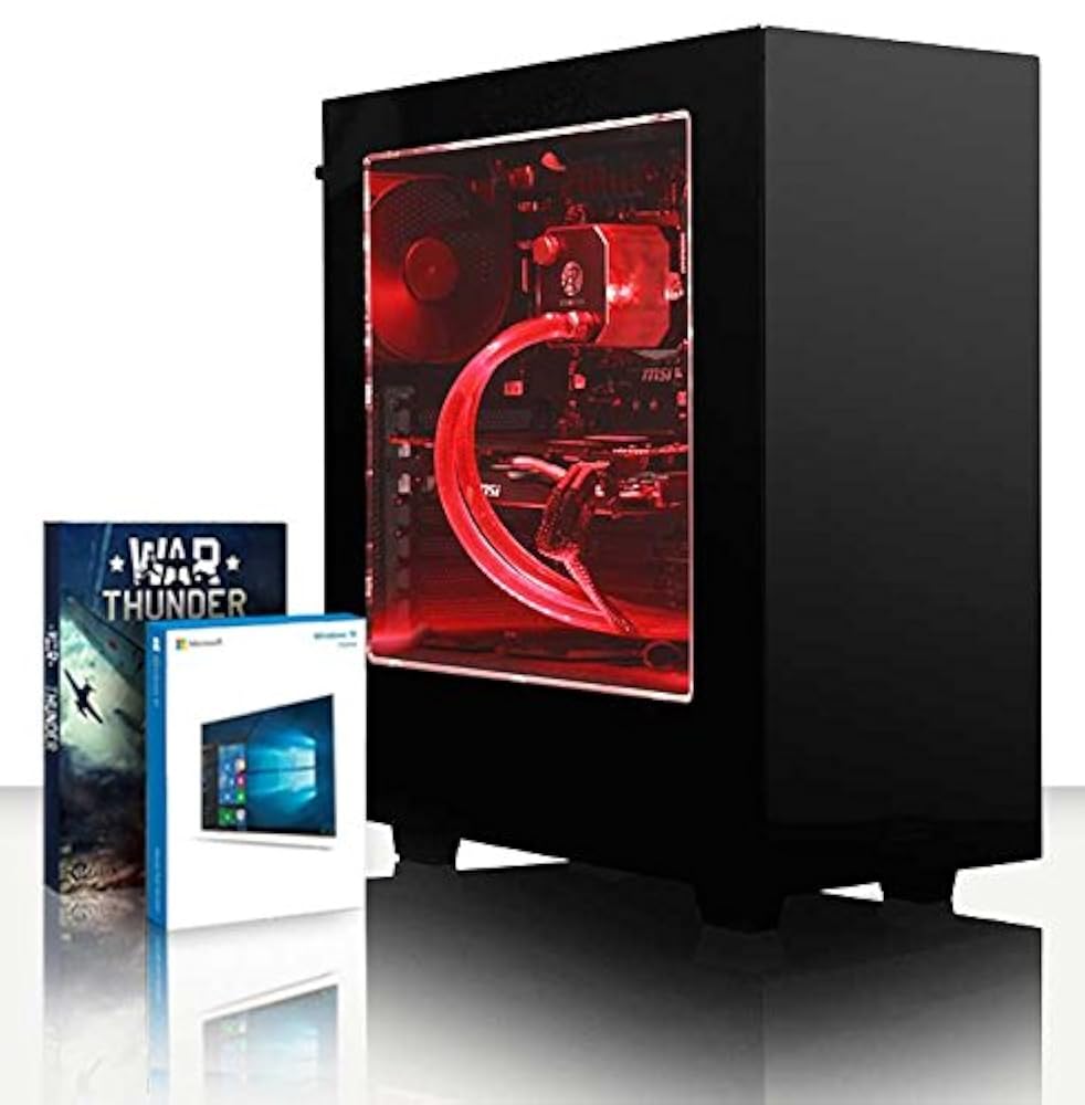 VIBOX Warrior 4.139 Gaming PC Computer mit War Thunder Spiel Bundle, Windows 10 OS (4, 1GHz AMD FX 6-Core Prozessor, Radeon RX 560 Grafikkarte, 32Go DDR3 1600MHz RAM, 1TB HDD-SSD)