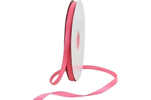 TONIFUL Rouleau de Ruban de Satin 1cm X 91M Rose Passion Fin et Solide pour Emballage Cadeau, Invitation, Ballons de Cheveux Floraux, Artisanat, Couture, fête, Mariage, décoration de Saint-Valentin