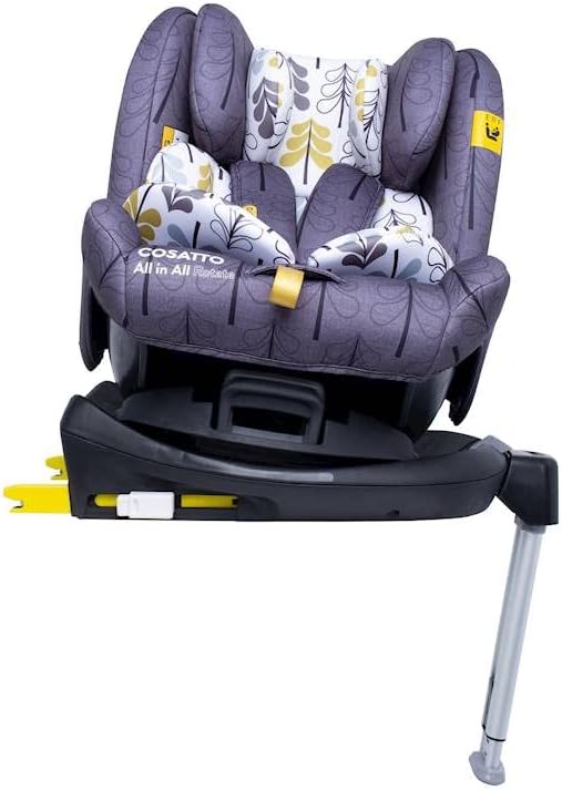 Cosatto All in All Rotate 360° Swivel Spin Car Seat - Group 0+123, 0-36 kg, 0-12years, ISOFIX, ERF, Anti-Escape (Fika Forest)