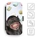 Produktbild Grand Phone Cases Flip PU Leder Geldbörse mit Kreditkartenfächern // Q05620673 Großes Lächeln Macarons Kuchen // ASUS Pegasus 2 Plus 2015