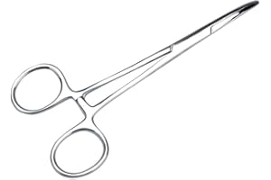 Sheens Pinze emostatiche per Cani, Morsetto Dritto pinzette in Acciaio Inox per epilazione pinzette per Orecchie per Pulizia Orecchie da Cane e Gatti rimozione peli 4.9inch/5.5inch (Grande)