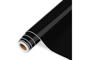 IIMAGINE VINYL Vinilo Adhesivo Negro - 30,5 cm x 366 cm de Vinilo Permanente Negro Brillante, Vinilo Negro para Cricut, Silhouette Cameo, la mayoría de las máquinas de corte