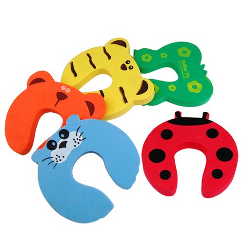 Yahee 5 Stück Schaumstoff Tisch Türstopper Türstop Türstopp Jammer Fingerklemmschutz für Baby Kinder Kindersicherung - 2