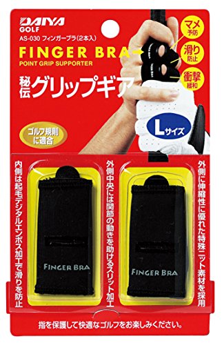 Daiya Finger Bra - Protector de dedos y muñeca para jugar golf negro negro Talla:large