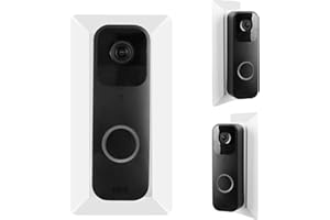 HOLACA Płyta ścienna z 35 stopni lewy/prawoskrętny uchwyt klinowy do dzwonka do drzwi wideo Blink - [twardy materiał ABS] (biała)