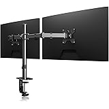 Suptek Support Ecran PC 2 Ecran, Support Double Ecran PC pour Moniteurs de 13-27 Pouces, Réglable en Hauteur Bras Ecran PC, V
