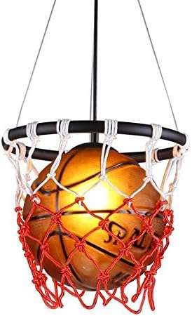 Retro Chandelier Basketball Pendant Lights For Gym Bar Bedroom Kitchen Sports Theme