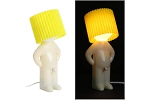 HONFITAT Young21 Lampe Veilleuse Naughty Boy Protection des Petit Homme Timide Lampe Créative Chambre Lampe De Table pour La Décoration De La Maison Couple Joli Cadeau Fête-Jaune