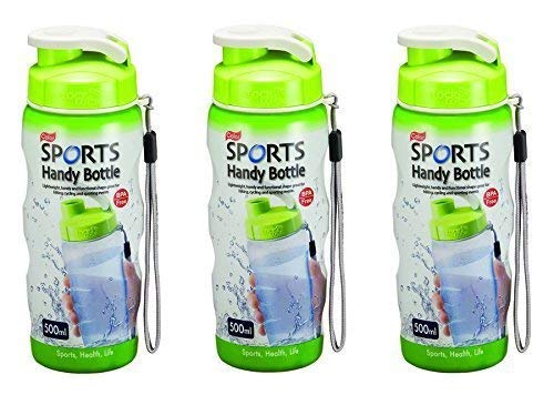 3 x Lock And & Lock Green Sports Handy Bottle With Carry Strap 500Ml 3 x Lock And & Lock Green Sports Handy Bottle With Carry Strap 500Ml