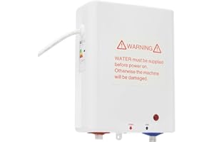ESTABETER Mini Elektrischer Durchlauferhitzer Weiß 3.5 kW, 230 V Durchlauferhitzer Klein Küche Warmwasserbereiter für Küche und Badezimmer
