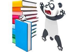 DXI Marcadores de Libro 3D Animal de Dibujos, Marcapáginas de Dibujos Animados de Animales PVC, Marcapáginas de Animales para Libro Regalo para Estudiantes Adolescentes, Oficina Papelería (Panda)