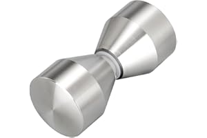 WEISI Bad Tür Doppel Knopf Duschtürgriff Glass-Tür-Knopf Dusche Beschläge Türknauf Griff Knopf Schrankgriff (Hoch 304 Stahl)