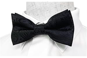 HISUNBEN Nœud papillon avec crochet,Papillon pour Homme Réglable en gabardine de smoking solide