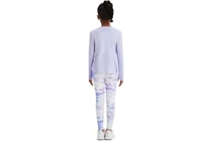 Dmwhsy Kids Girls Outfit Activewear Set,Long Sleeve curved hem Loose Tee Shirt Top & Purple Tie Dye Sweatpants for Sport Jogging Camping Age 5-14years