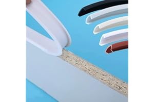 GELUNBIY U-förmiges, flexibles, selbstklebendes Möbelkantenband, weiches PTE-Kantenband, zum Abziehen und Aufkleben, zusammenklappbarer Kantenschutz, für Schrankreparatur (18 mm x 3 m, weiß)
