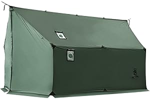 OneTigris TEGIMEN Hammock Hot Tent with Stove Jack, Spacious Versatile Wall Tent with Snow Skirt, 3000mm Waterproof with Zippered Tent Bag (Ranger Green)