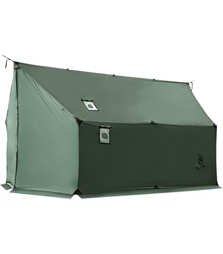 OneTigris Gastropod Tipi tent voor 3-6 personen, 4 seizoenen, tent met ovengat, noktent, piramidetent, waterdicht, 3000 mm, voor camping, outdoor, gezinnen