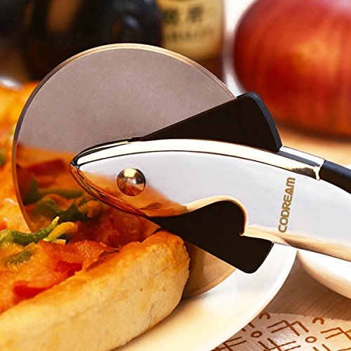 Codream Pizzaschneider Leichtläufiger Pizza Cutter aus hochwertiger Edelstahl mit fester Griff, rostet nicht, bleibt sehr lange scharf, unkaputtbar. - 7