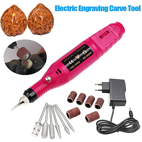 Majome 15 Pcs/Ensemble DIY Électrique Gravure Graveur Stylo Carve Outil pour Bijoux en Métal en Verre UE Plug