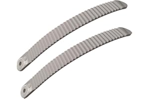 UP100 One Pair White Snowboard Binding Parts Ankle Toe Ladder Straps for Snowboard Bindings System Snow Shoes (Length 190mm with hole)