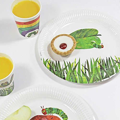 Talking Tables TVHC-PLATE Very Hungry Caterpillar Papierplatte X 2 Entwürfe, Pappe, mehrfarben, 2.5 x 22.5 x 28.49 cm - 2