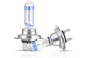AGPTEK 2 x H7 Upgraded Version 12V/55W Headlight Bulbs, Bright and High Penetration, H7 Halogen Headlamp Night Brighter Halogen Headlight