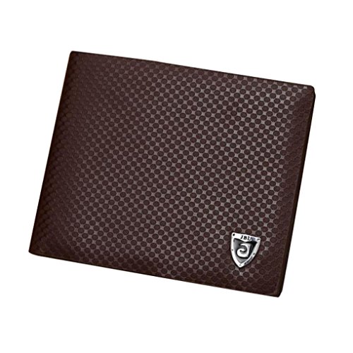 Preisvergleich Produktbild ZARU Falttüren Brieftasche Herren Leder Kredit / ID-Kartenhalter Brieftasche Geldbeutel -Mini-Portemonnaie