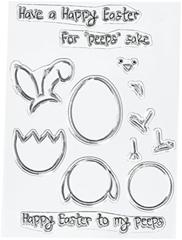 Two Paper Divas Two Paper Divas Clear Stamps 7-inch x 4.5-inch For Peeps Sake, Acrylic, Multicolour