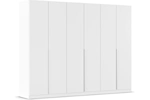 ‎RAUCH MÖBEL Rauch Möbel Alabama, Kleiderschrank für Schlafzimmer, Kinderzimmer, Wohnzimmer, Garderobe, Flur, 6-türig, mit Zubehör Classic, Farbe Weiß, Breite 271 cm