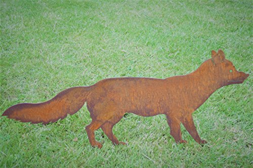 Gartenstecker Fuchs Metall Gartendeko Rost Gartendeko 68cm