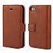 Produktbild FDTCYDS iPhone 4 hülle, iPhone 4s Handyhülle, Premium Leder Handy Schutzhülle Flip Case Tasche für iPhone 4,iPhone 4s - Braun