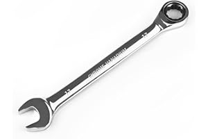EGOFINE 17mm Ratcheting Combination Wrench Metric, Industrial Grade Gear Spanner with 12-Point Design, 72-Tooth Ratchet, Chrome Vanadium Steel