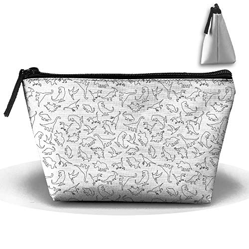 Dinosaur Painting Pattern Multifunction Portable Pouch Trapezoidal Storage Organizer Bag