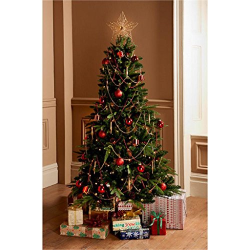 5FT Premium Green Woodland Spruce Christmas Tree with Berries & Pine Cones