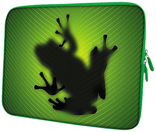 PEDEA Design Schutzhülle Notebook Tasche bis 15,6 Zoll (39,6cm), Green Frog 2