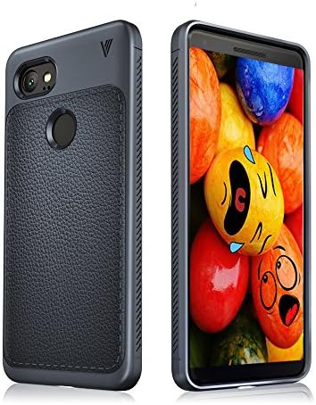 For Google Pixel 2 XL Case, TPU Leather Bumper Cover Protective Shockproof Anti-scratch Back Soft Leather Cover for Google Pixel 2/Google Pixel 2 XL 2017 (Google Pixel 2 XL-Blue)