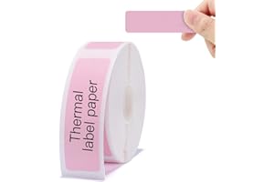mokerlink Cinta de Etiquetas para NIIMBOT D11 Maker, Papel Adhesivo Autoadhesivo para Impresora térmica, Resistente al Agua a Prueba de roturas, fácil de reemplazar (Rosa)