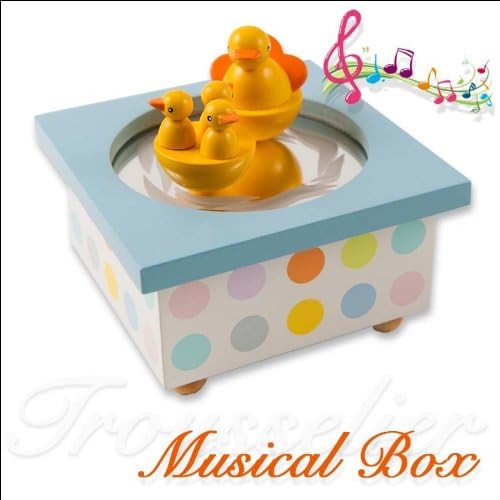 Baby Childrens Wooden Musical Box with Dancing Ducks - Perfect Baby Gift