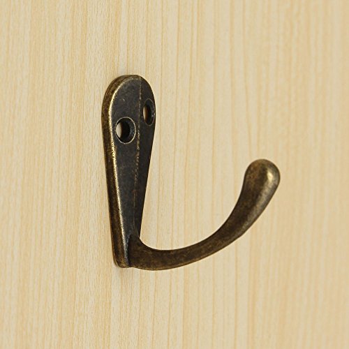 ungfu Mall 4 Vintage-Zink Legierung Mini Bademantel Hat Coat Kleidung Handtuch Single Aufhänger Haken Bad Wand Tür