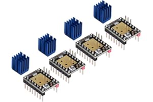 PALLIPARTNERS Kingprint TMC2208 V3.0 -UART Stepper - Amortiguador con controlador de disipador de calor para A4988 DRV8825 para impresora 3D (4 unidades)