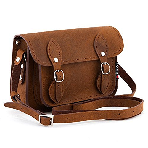Lichfield Leather Yoshi marrón Hunter Piel Cruz Cuerpo Bolso de Bolsa de Mini
