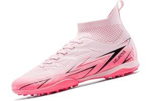 WEJIESS Chaussures de Foot TF, Hommes, Design Chaussette Haute Tricot, Léger Respirant, Couleurs Stylées, Adhérence Supérieure, Entraînement Match Football Indoor/Outdoor