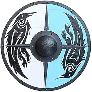 A one Medieval Vintage Eivor Valhalla Raven Authentic Battel Arm Viking Shield Armor Replica