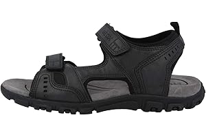Geox Uomo Sandal Strada A, Sandalias para Hombre, Negro (Black), 41 EU