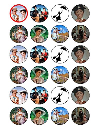 Preisvergleich Produktbild 24 x Mary Poppins Essbar Cupcake Kuchen Topper