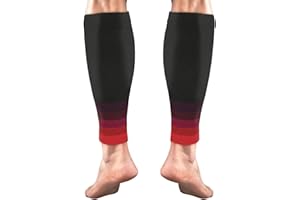 ACWOO Pończochy uciskowe dla kobiet i mężczyzn, medyczne pończochy uciskowe łydek dla kobiet i mężczyzn, skarpety kompresyjne, kompresja łydek pierwszego poziomu do biegania, sport, Gradient czerwony