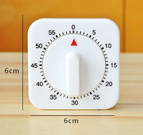 Da.Wa Küchentimer 60-minütigen kurzzeitwecker Zeitschaltuhr Erinnerung, 1 Stück, Weiss - 4